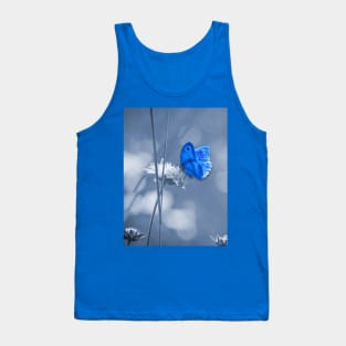 Blue butterfly Tank Top